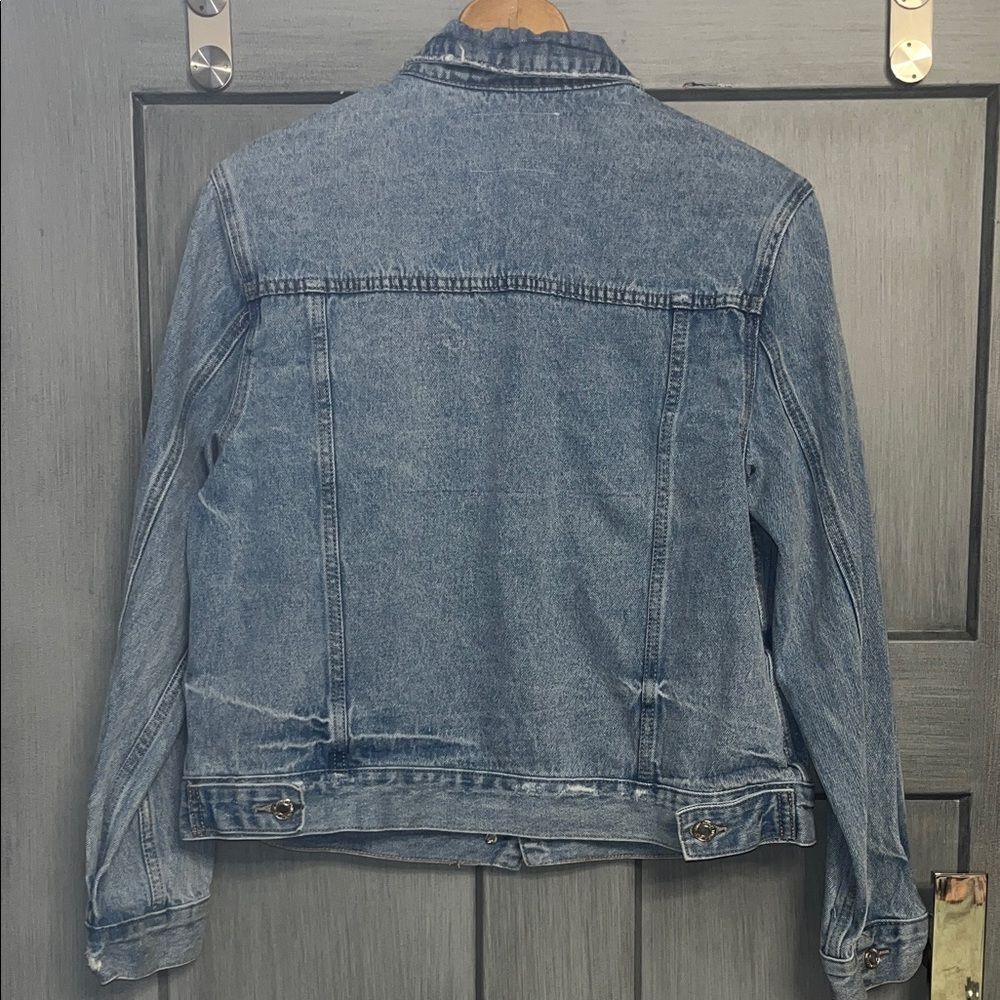 VERVET Sz Small Women's Boyfriend Fit Denim Jacket 100% Cotton #preppy #boho - Picture 3 of 8